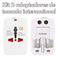 Conjunto 2 Adaptadores de Tomada Universal Premium DUPIN - Bivolt Global 110/220V - imagem 3