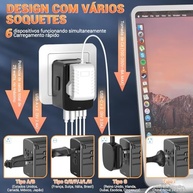 Adaptador Tomada Universal Inteligente: Carregamento Rápido Global para suas Viagens - imagem 4