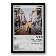 Quadro Álbum Spotify - Oasis (What's the Story) Morning Glory? - 40x60cm - Moldura Preto Fosco - imagem 1