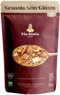Granola Sem Glúten Vegano Castanhas e Frutas 180g Tia Sônia - imagem 1