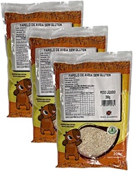 Kit 3X: Farelo de Aveia Sem Glúten Tainá Alimentos 200g - imagem 1