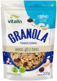 Granola Tradicional Zero Açúcar Sem Glúten Vitalin 200g - imagem 1
