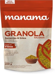 Granola SalgadaAlecrim e Cúrcuma Sem Glúten Monama 200g - imagem 1