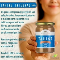 Tahine Integral 350g | 100% Natural, Vegano, Sem Glúten e Sem Lactose | Fonte de Fibras e Cálcio | Moído em Pedra – Sésamo Real - imagem 3