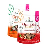 Kit 2 Granolas Sem Glúten Leve Croc: Amaranto e Coco, Quinoa e Castanha - imagem 1