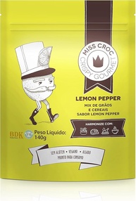 Granola Crispy Lemon Pepper Sem Glúten Sachê Miss Croc 140g - imagem 1