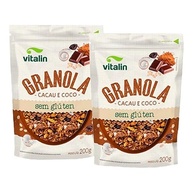 Kit 2X: Granola Cacau e Coco Sem Glúten Vitalin 200g - imagem 2