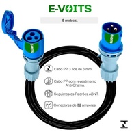 Extensão 5m 32A para Carregador de Carro Elétrico - Conexão Segura GM - imagem 3