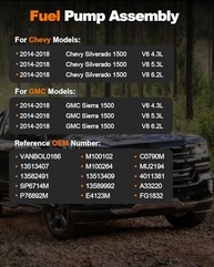 Módulo Bomba Combustível Elétrica para Chevy Silverado GMC Sierra 1500 (2014-2018) - E4123M SP6714M - imagem 3