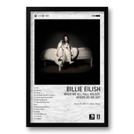 Quadro Álbum Spotify When We All Fall Asleep, Where Do We Go? - Billie Eilish | 40x60cm | Moldura Ecológica - imagem 2
