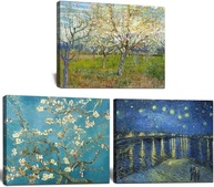Kit 3 Quadros Decorativos Canvas 40x50cm - Arte Van Gogh para Sala, Quarto e Corredor - imagem 2