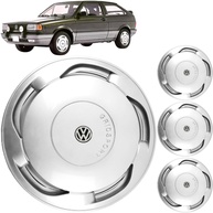 Jogo 4 Calotas Aro 13 VW Gol Voyage Saveiro G1 (87-97) Orbital Grid GR101AR com Adesivo Logo VW Resinado - imagem 1