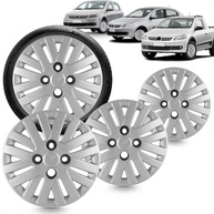Kit 4 Calotas Gol Voyage Saveiro G4 Aro 13 Prata Cubo Alto Grid - Renove Seu Carro! - imagem 2