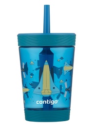 Copo Contigo à Prova de Derramamento com Canudo - 355ml Goma e Nave Espacial - imagem 1