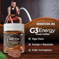 Cafeína em Goma Energético Pré treino Power Coffee - 75mg de Cafeína por Goma Sunflower - imagem 5