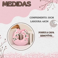 Almofada de Amamentação Gota Rosa - Conforto Ergonômico para Mãe e Bebê - imagem 3