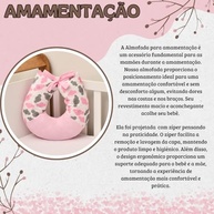 Almofada de Amamentação Gota Rosa - Conforto Ergonômico para Mãe e Bebê - imagem 4