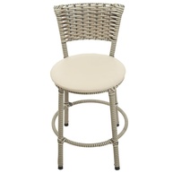 BANQUETA BAIXA ENCAPADA BEGE - Conforto e Estilo para Cozinha e Área Gourmet - imagem 1