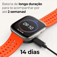 Smartwatch BIP 6: IA, GPS, AMOLED 1.97", Ligações, 5 ATM, Bateria 24 Dias - Vermelho Original - imagem 4