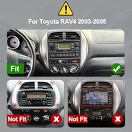 Central Multimídia Android 14 9" para Toyota RAV4 2003-2005: Carplay, Android Auto e GPS Integrado - imagem 3
