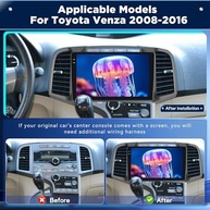 Rádio Android 9" para Toyota Venza 2008-2016: 4+128GB, Carplay/Android Auto Sem Fio, GPS, WiFi 5G - imagem 3