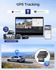 AZDOME M550 Max: Dash Cam 4K 3 Canais com GPS, WiFi e Visão Noturna Superior - imagem 5