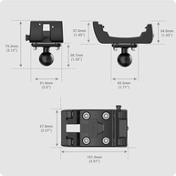 Suporte GPS TUSITA Esfera B 2.5cm para Garmin Montana 700 Series - Ajuste Perfeito - imagem 4