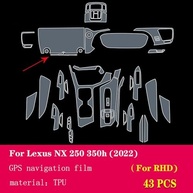 Proteção Premium para Interior Lexus NX 2022-2023: Filme TPU Anti-Risco para Console e GPS - imagem 4