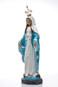 Imagem de Nossa Senhora das Graças em Gesso Resinado - 20 cm | Estátua Devocional com Detalhes Artísticos - imagem 3