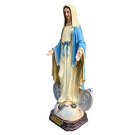 Imagem Nossa Senhora das Graças 30cm em Resina com Medalha Milagrosa - Pintura Detalhada e Design Sereno - imagem 3