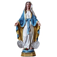 Imagem de Nossa Senhora das Graças com Medalha Milagrosa 32cm - Importada com Qualidade e Fé - imagem 1