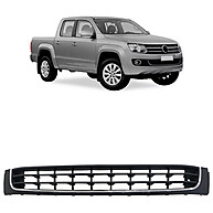 Grade Frontal Amarok: Preto Texturizado + Friso Cromado - imagem 1