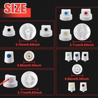 Kit 26 Tampas Universais para Tinta Spray: Bicos e Adaptadores para Grafite e Reparos - imagem 3