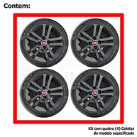 Kit 4 Calotas Fiat Argo Aro 14" Grafite 2021 - Design Esportivo e Proteção - imagem 4