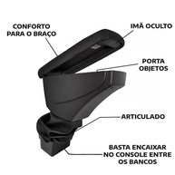 Apoio de Braço Premium Courvin Grafite Sem Costura para Honda City (2015 em diante) - imagem 4