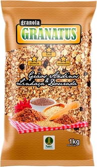 Natu's, Granola com Grãos Andinos & Linhaca Dourada, Quinoa, Chia & Amaranto, Granatus, 1 Kilo - imagem 2