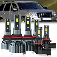 Kit 6 Lâmpadas LED Jeep Grand Cherokee 2005-2010: Farol Alto/Baixo + Neblina - Brilho Intenso 600% - imagem 2