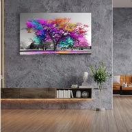 Tela Quadro Decorativo Grande Árvore da Vida com Borda Infinita em MDF 30mm - Decoração Moderna para Sala, Quarto e Hall - imagem 3