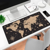 Mouse Pad Gamer Profissional Grande Confortavél Anti Derrapante 90x40 - Mapa Mundi - imagem 3