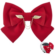Decoração de Capacete GORGECRAFT: Arco Vermelho Grande com Ventosa e Laço - Estilo Único para Esportes! - imagem 1