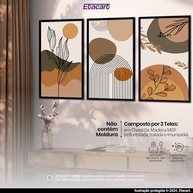 Quadro Decorativo Grande Minimalista Orgânico Floral Moderno - 120x60cm para Sala, Quarto e Escritório - imagem 5