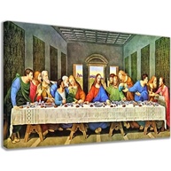 Quadro Santa Ceia Grande 60x90cm - Tela em MDF com Tecido Canvas e Borda Infinita - imagem 2