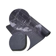 Mouse Pad Gamer Com Estampa Tema Mapa Mundi Extra Grande 90x40 cm com Bordas Costuradas e base Antiderrapante Desk Pad para Teclado Mouse Notebook PC - imagem 4