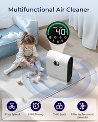 Purificador de Ar MOOKA para Grandes Ambientes até 2500 ft² | Filtragem Avançada HEPA + Sensor PM2.5 - imagem 5