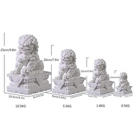 Par de Estátuas Foo Dogs Grandes - Leões Guardiões Feng Shui para Proteção e Prosperidade em Casa e Ambientes Externos - imagem 3