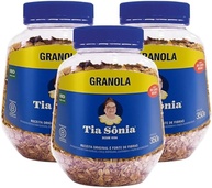 Kit 3 Granola Tradicional Natural Castanha Coco Pote 350g cada Tia Sônia - imagem 1