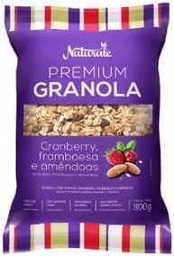 Granola Premium Naturale, Cranberry, Framboesa e Amêndoas, 800g - imagem 1