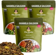 Tia Sônia, Granola Salgada Chips Banana Sementes Girassol Abóbora Kit 200g cada Nordestina Tia Sônia Premium - imagem 1