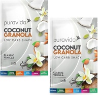 Kit 2X: Granola Classic Vanilla Coconut Low Carb Puravida 180g - imagem 1