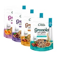 Kit 4 Granolas de Aveia Sem Glúten Leve Croc: Tradicional, Light, Coco e Amêndoas, Zero Açúcar - imagem 1